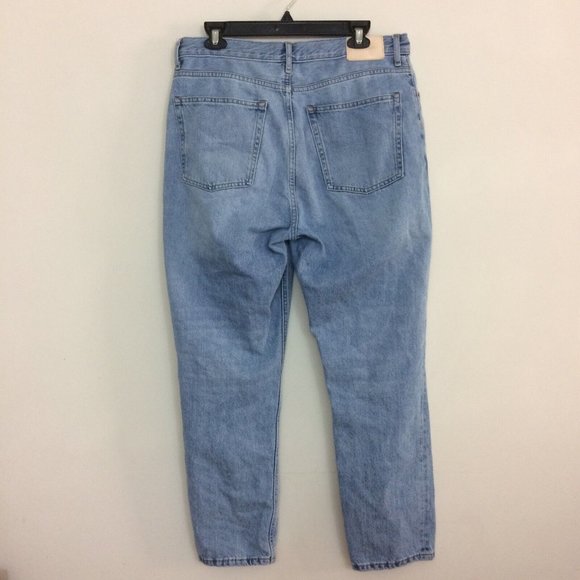 Everlane Womens The Cheeky Jeans Button Fly High Rise Light Wash Straight Sz 31 - Picture 10 of 10